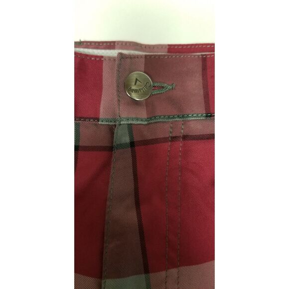 Callaway Men's Golf Performance Red/Gray Shorts Plaid Flat Front Size 40 - Picture 5 of 6